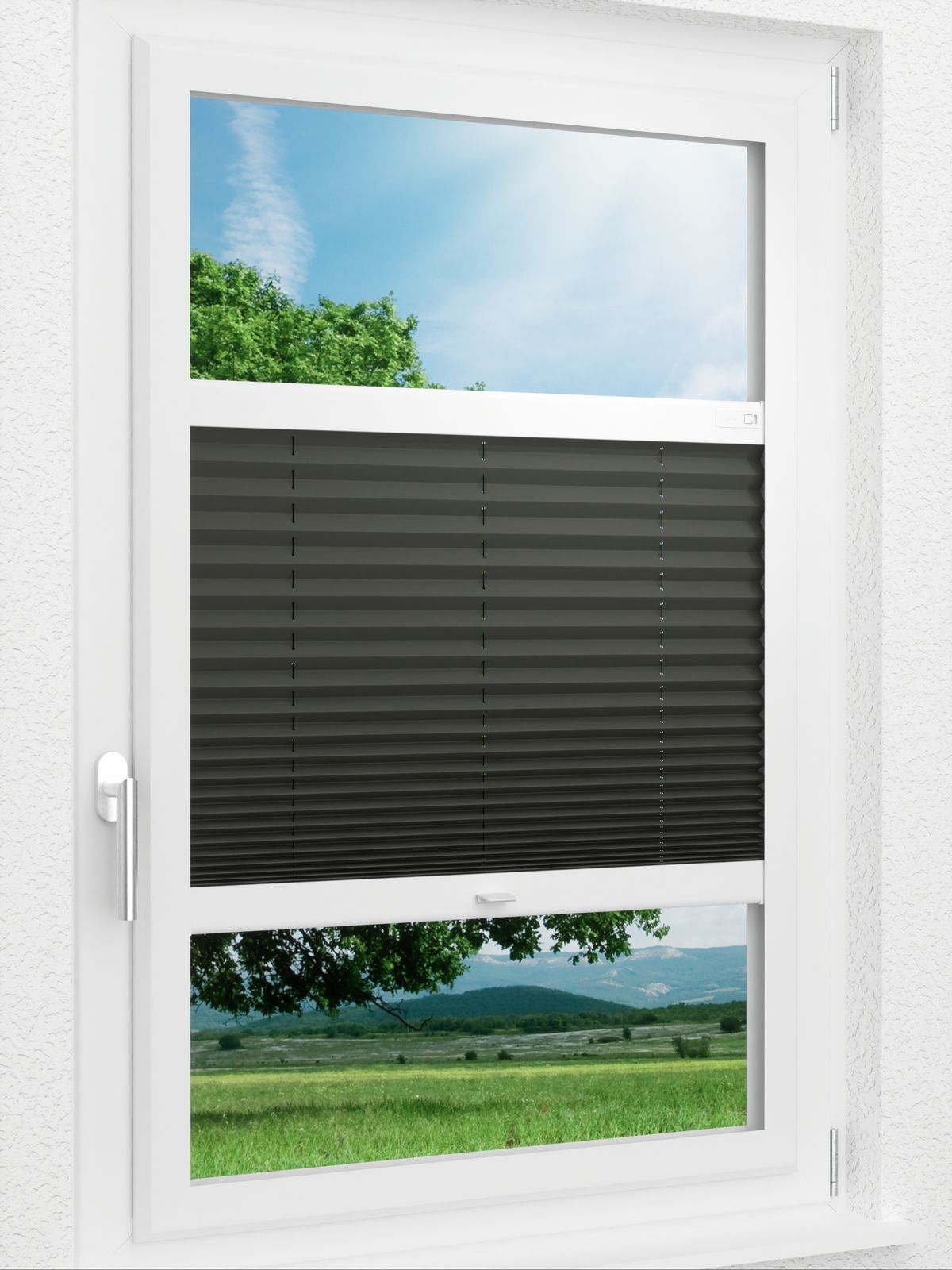 Detailansicht LYSEL HOME Plissee 202A Elva Krepp BO