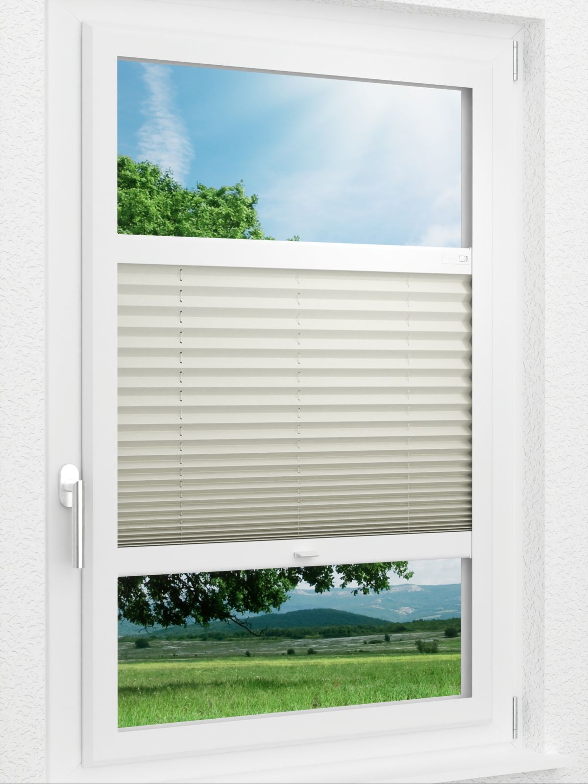 Detailansicht LYSEL HOME Plissee 228A Elva Krepp BO