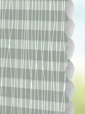 Stoff Plissee Ma&szlig;anfertigung DUETTE® Welle grün 2459 A006